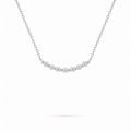 Moissanite Bezel Bar Necklace, sterling silver