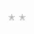marquise cut moissanite star shaped earrings, sterling silver