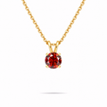 1ct Red Moissanite Solitaire Pendant Necklace