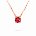 Rose Gold 1ct Red Contemporary Pendant